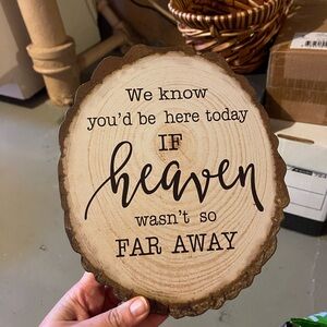 Rustic Wood Slice Heaven Decor